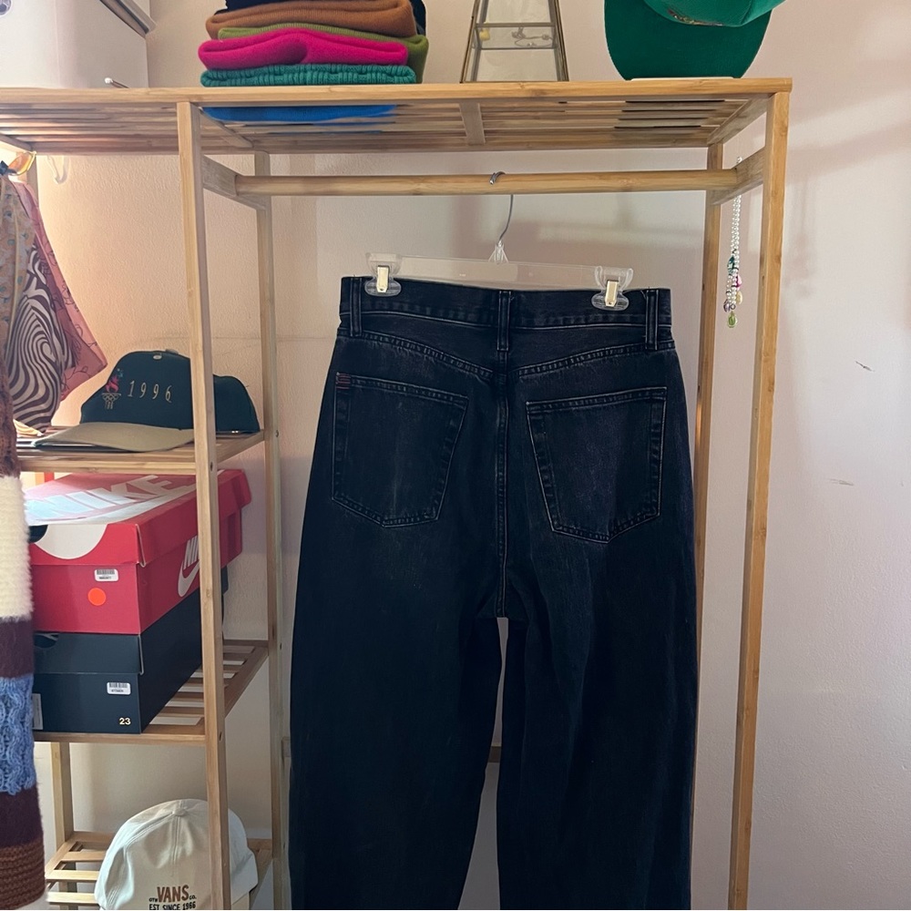 BDG HIGH RISE BAGGY RIPPED BLACK JEANS - Picture 4 of 5
